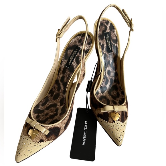 Dolce & Gabbana Shoes - Dolce & Gabbana Vero Cuoio leopard print sling back heels . 100% authent…
